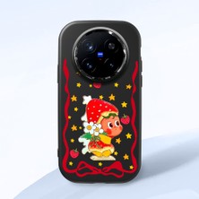 Ucuc Vivo X200 Pro Uyumlu Darbe Emici Kamera Korumalı Siyah Silikon Özel Baskı Desenli Kılıf
