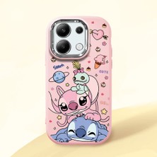 Ucuc Xiaomi Redmi Note 13 4g Uyumlu Darbe Emici Kamera Korumalı Pembe Silikon Özel Baskı Desenli Kılıf