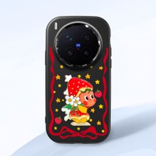 Ucuc Vivo X300 Pro Uyumlu Darbe Emici Kamera Korumalı Siyah Silikon Özel Baskı Desenli Kılıf