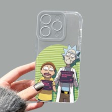 Ucuc iPhone 15 Pro Kamera Korumalı Anti-Darbe Estetik Baskı Desenli Şeffaf Silikon Kılıf