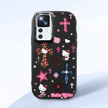 Ucuc Xiaomi 12T Uyumlu Darbe Exiaomici Kamera Korumalı Siyah Silikon Özel Baskı Desenli Kılıf