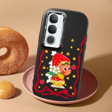 Ucuc Vivo Y19S 4G/Y19S Pro Uyumlu Darbe Emici Kamera Korumalı Siyah Silikon Özel Baskı Desenli Kılıf