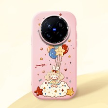 Ucuc Vivo X200 Pro Uyumlu Darbe Emici Kamera Korumalı Pembe Silikon Özel Baskı Desenli Kılıf