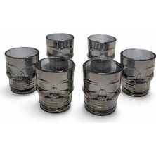 Zenvia 6'lı Kurukafa Siyah Cam Shot Bardağı Seti  ZNV-TTT3245