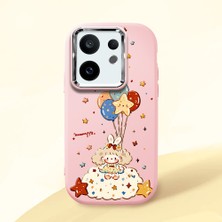 Ucuc Vivo X200 Fe Uyumlu Darbe Emici Kamera Korumalı Pembe Silikon Özel Baskı Desenli Kılıf