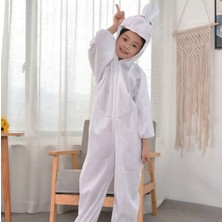 Pileli Store Pilelistore Çocuk Tavşan Kostümü Beyaz Renk 6-7 Yaş 120 cm