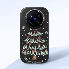 Ucuc Vivo X200 Pro Uyumlu Darbe Emici Kamera Korumalı Siyah Silikon Özel Baskı Desenli Kılıf