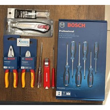 Bosch Çok Amaçlı 13 Parça Pense ve Tornavida Seti, Profesyonel El Aleti Yüksek Kalite