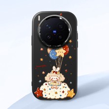Ucuc Vivo X300 Pro Uyumlu Darbe Emici Kamera Korumalı Siyah Silikon Özel Baskı Desenli Kılıf