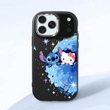 Ucuc iPhone 17 Pro Uyumlu Darbe Emici Kamera Korumalı Siyah Silikon Özel Baskı Desenli Kılıf