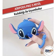 BMP GLOBAL Airpods Pro 3 Nesil Uyumlu Kılıf Stitch Model Karakterli Lansman Silikon Koruma Kabı