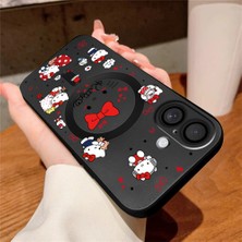Ucuc iPhone 16 Uyumlu Metalik Dokulu Kamera Koruma Anti-Darbe Manyetik Silikon Kılıf