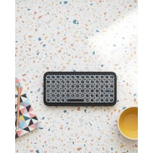 Pileli Store Kompakt Siyah Rgb Işıklı Bluetooth Mini Klavye