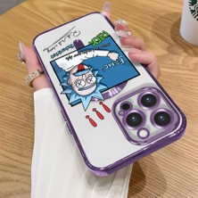 Ucuc iPhone 15 Pro Max Uyumlu Şeffaf Arka Yüzeyli Manyetik Darbeye Dayanıklı Silikon Kılıf