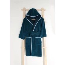 Ellia Soft Kids Kapüşonlu Biyeli Çocuk Bornozu Hipoalerjenik Soft Hızlı Kuruyan