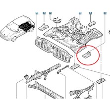 Gutsy Renault Clıo Iı Arka Taban Baglantı Takfıve Sacı Sol