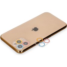 Hayat Store Apple Iphone 11 Pro Max Renkli Kamera Lens Koruma Cam - Pembe-Mavi