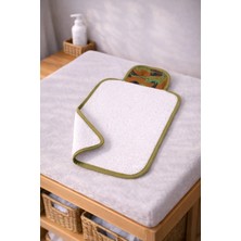 Ellia Soft New Baby Dino 0-2 Yaş Nefes Alan Sırt Bezi %100 Pamuklu Kreş ve Oyun Zamanı Havlu Sırtlık