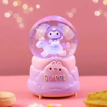 Hayat Store Kuromi Içi Dönmeli Püskürtmeli Işıklı Müzikli Kar Küresi Büyük Boy ALK3038