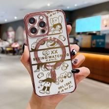 Ucuc iPhone 14 Pro Max Uyumlu Şeffaf Arka Yüzeyli Manyetik Darbeye Dayanıklı Silikon Kılıf