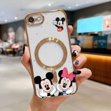Ucuc iPhone 7/8/se 2020 2022 Uyumlu Şeffaf Arka Yüzeyli Manyetik Darbeye Dayanıklı Silikon Kılıf