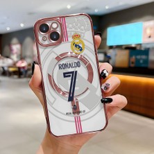 Ucuc iPhone 14 Plus Uyumlu Şeffaf Arka Yüzeyli Manyetik Darbeye Dayanıklı Silikon Kılıf