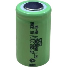 Hayat Store Sertec - 1.2V 500 Mah - 1/2AA - Ni-Mh Şarjlı Pil - (Başsız / Flat Head)