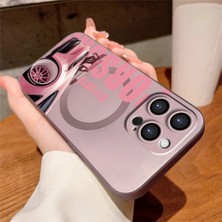 Ucuc iPhone 14 Pro Max Uyumlu Metalik Dokulu Kamera Koruma Anti-Darbe Manyetik Silikon Kılıf