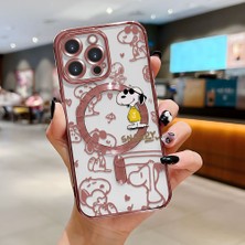 Ucuc iPhone 14 Pro Max Uyumlu Şeffaf Arka Yüzeyli Manyetik Darbeye Dayanıklı Silikon Kılıf