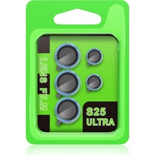 Hayat Store Samsung Galaxy S25 Ultra Raze Metal Kamera Lens - Mavi