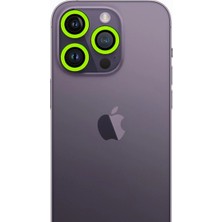 Hayat Store Apple Iphone 12 Pro Max Neon Fosforlu Kamera Lens - Yeşil