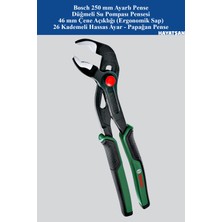 Bosch 250MM Ayarlı Pense, Düğmeli Su Pompası Pensi, 46MM Çene Açıklığı