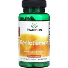 Swanson Benfotiamine Blood Sugar Support 80 Mg 120 Caps