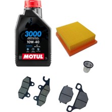 Motohane Mondial X-Treme Max 200 Cross 5 Parça Bakım Seti Motul Yağ Ön-Arka Balata Filitre Süzgeç