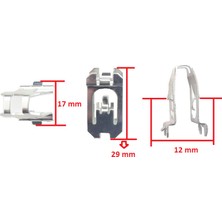 Gutsy Klıps Kaplama-Döşeme Sac Sekman Boy 29MM Orta Tutucu 12MM Alt Tutucu 17MM (10 Adet)