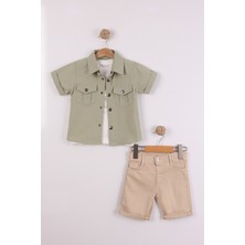 Joy Kids Erkek Çocuk 3 Parça Bayramlık Takım (2-9yaş) (Yeşil-Krem)