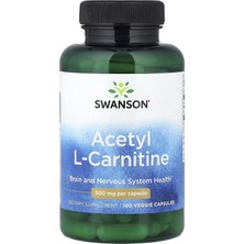 Swanson Acetyl L-Carnitine Brain And Nervous System Health 500 Mg 100 Veggie Caps