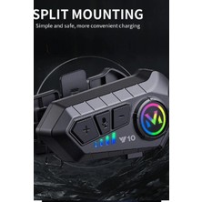 Hayat Store Y10 Kask Kulaklık Bluetooth Motosiklet Kulaklık 5,3 Bluetooth Intercom Motorsiklet Kulaklık