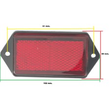 Gutsy Reflektor Lens Kırmızı BOY:102 Mm.en:48 Mm.cıvata Aralıgı:91 Mm.