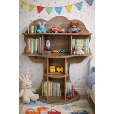 Tok-Co Ağaç Tasarımlı Çocuk Kitaplığı Ahşap Montessori Kitaplık