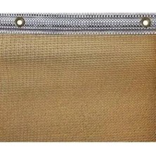 Kampya Krem 2X5MT Gölgelik File %95 Lik Gölgelik Kumaş Kolonlu Kuş Gözlü Çit Brandası