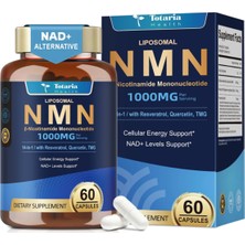 Totaria Liposomal NMN 1000MG, 60 Capsul,14-In-1 Resveratrol Complex With COQ10, Tmg, Quercetin, Ala, Pqq, Nad Levels, Cellular Energy  Healthy Aging.