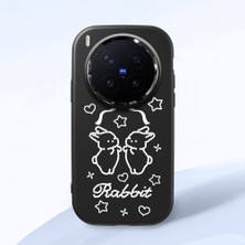 Ucuc Vivo X300 Pro Uyumlu Darbe Emici Kamera Korumalı Siyah Silikon Özel Baskı Desenli Kılıf