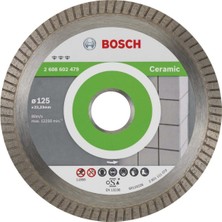 Bosch Yüksek Performanslı 125 mm Seramik Için Turbo Segman Elmas Kesme Diski