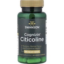 Swanson Cognizin Cdp Citicoline Memory Brain & Cognitive 60 Veggie Caps