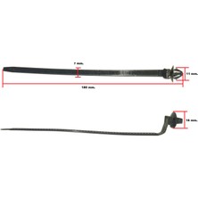 Gutsy Dübelli Klipsli Cırt Kelepçe 18 cm x 7 mm Siyah | Kablo Bağı | 10 Adet