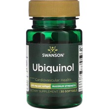 Swanson Ubiquinol Coenzyme COQ10 Q10 Maximum Strength 200 Mg 30 Softgels