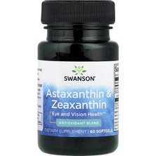 Swanson Astaxanthin & Lutein & Zeaxanthin Eye And Vision Health 60 Softgels