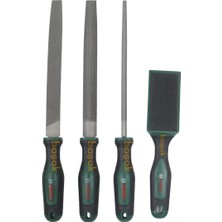 Bosch 200 mm 3’lü Metal Eğe Seti ve Eğe Fırçası, Orta Diş, 8"