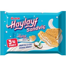 Ülker Haylayf Hindistan Cevizli Kremalı Sandviç Bisküvi 252 gr x 4 Adet